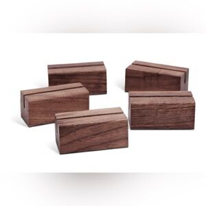 Rustic Wooden Walnut Place Card/Sign Holders